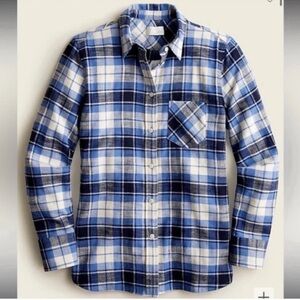 J.CREW Classic-fit shirt in valley plaid flannel Size 0